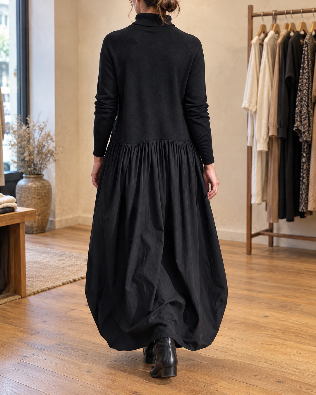 Odette - Turtleneck Maxi Dress