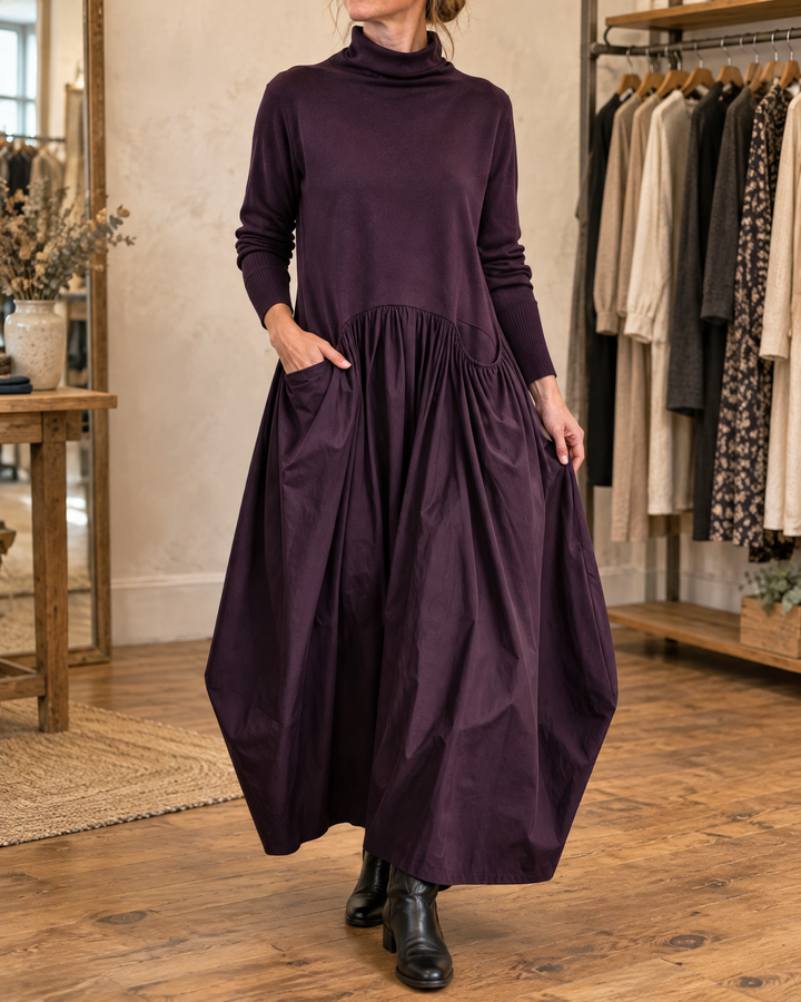 Odette - Turtleneck Maxi Dress