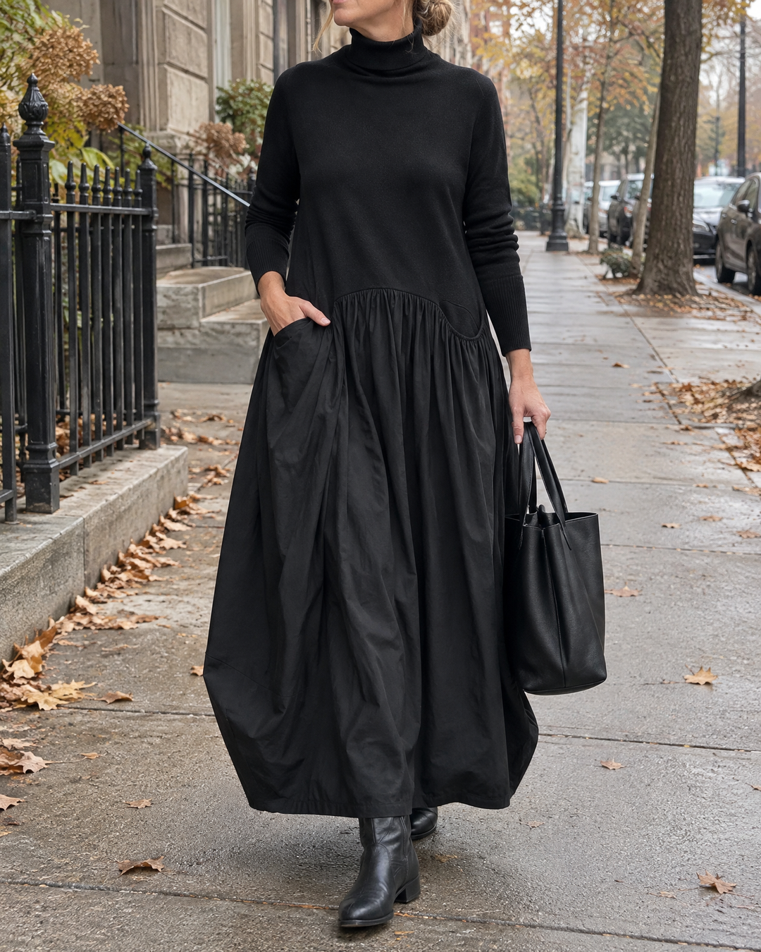 Odette - Turtleneck Maxi Dress