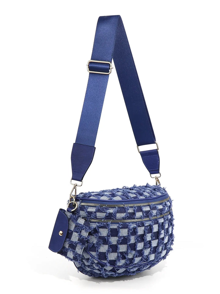 Olivia & Claire Checkered Crossbody Bum Bag