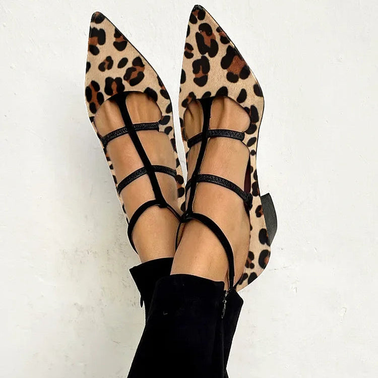 CIPRIANA | Heeled shoes with leopard strap