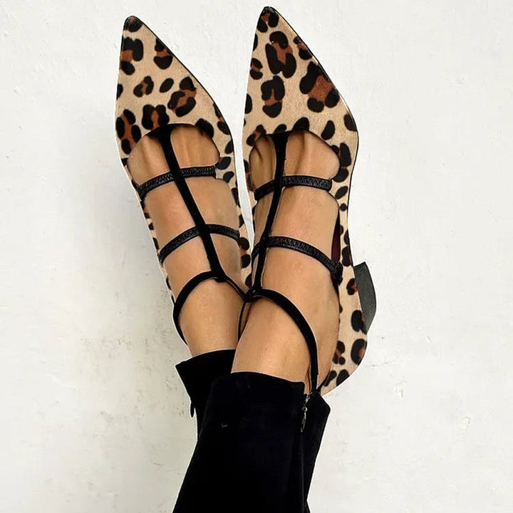 CIPRIANA | Heeled shoes with leopard strap
