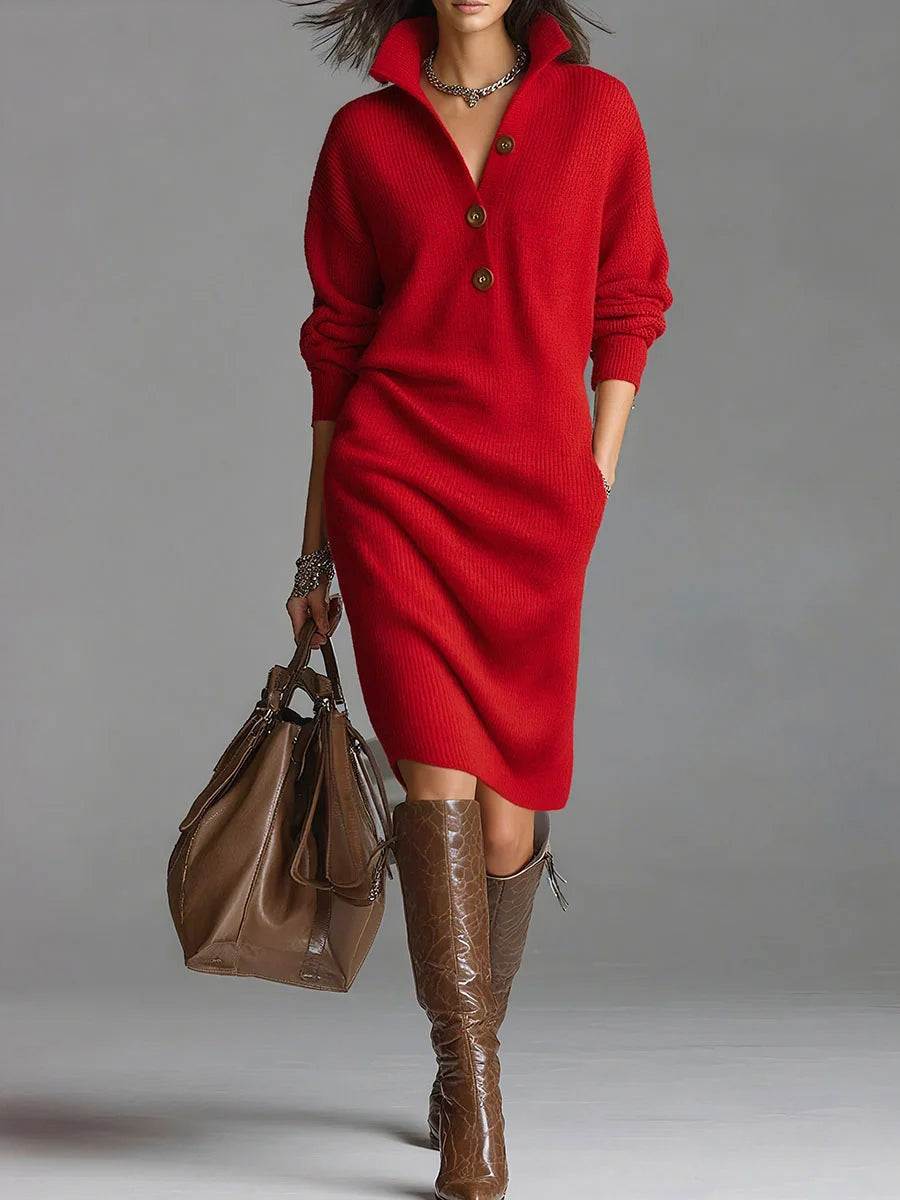 Norlyn™ | Chic Ribbed Midi Dress
