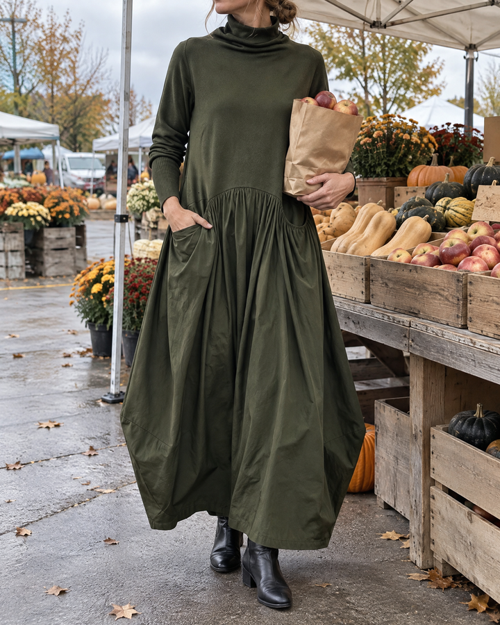 Odette - Turtleneck Maxi Dress