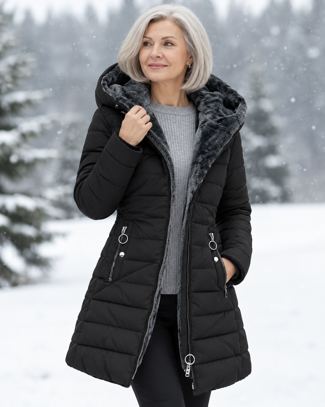 Aveline™ | Elegant Winter Coat with Hood