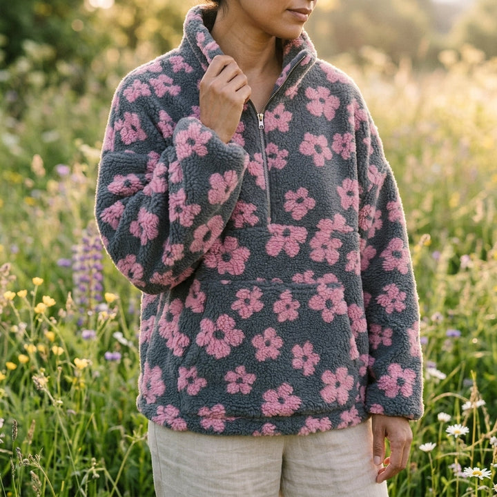 Ottilie | Cozy Floral Fleece Jacket for Effortless Style