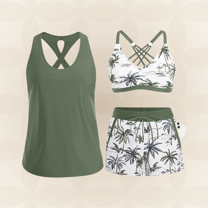 Rosalie | Swimwear Set with Drawstring Closure and Breathable Material
