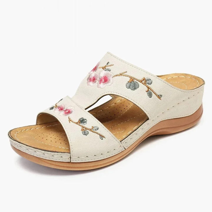 Belledina: Floral orthopaedic sandals