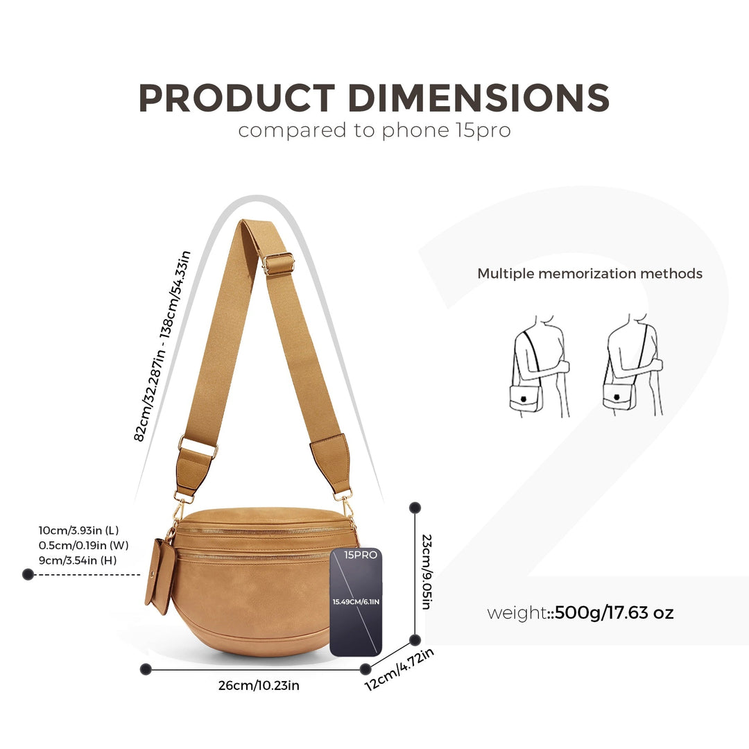 Olivia & Claire Checkered Crossbody Bum Bag