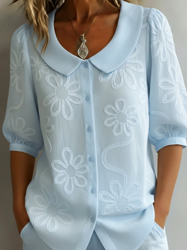 Aurélie™ — Lightweight Floral Blouse Natural Elegance