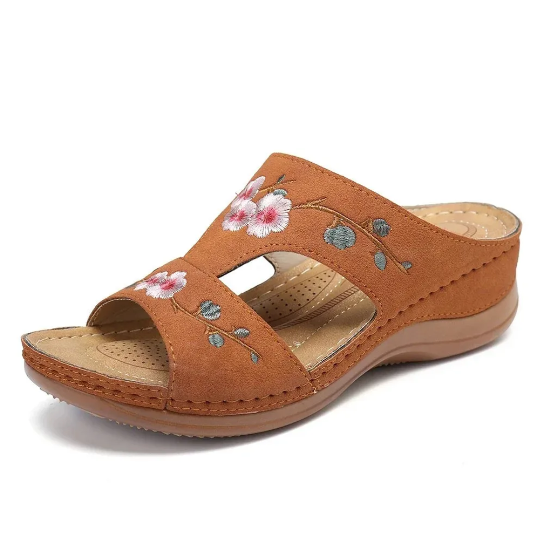 Belledina: Floral orthopaedic sandals