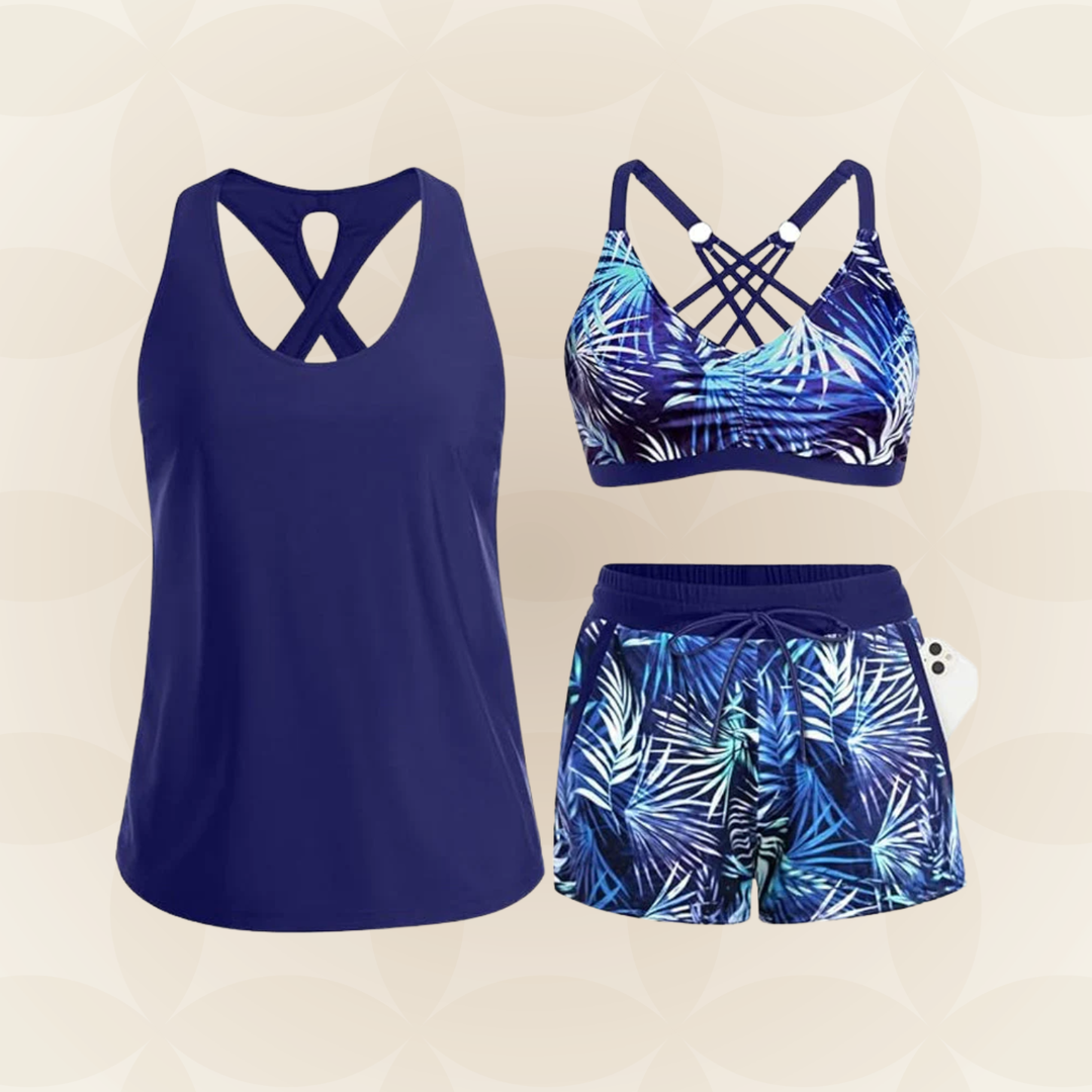 Rosalie | Swimwear Set with Drawstring Closure and Breathable Material