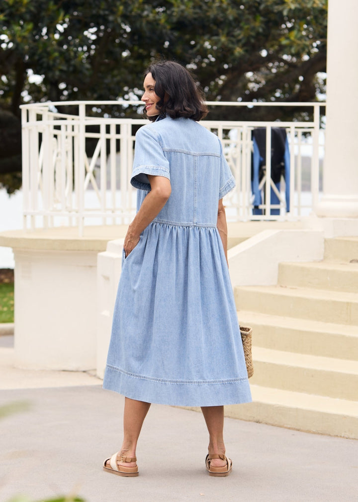 MONTANA DENIM SHIRTDRESS - LIGHT BLUE