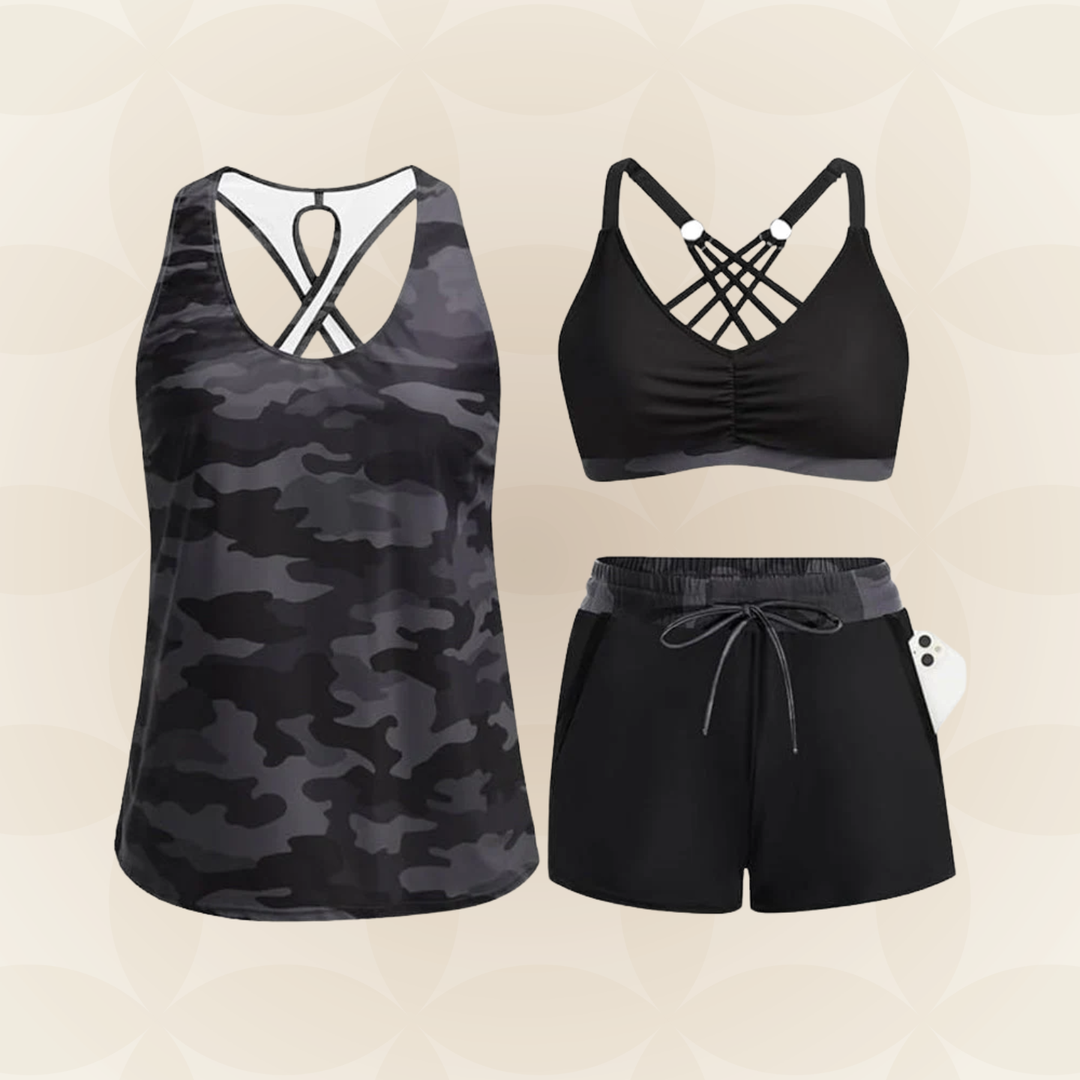 Rosalie | Swimwear Set with Drawstring Closure and Breathable Material