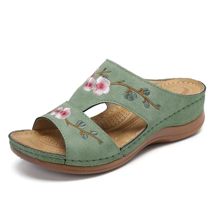 Belledina: Floral orthopaedic sandals