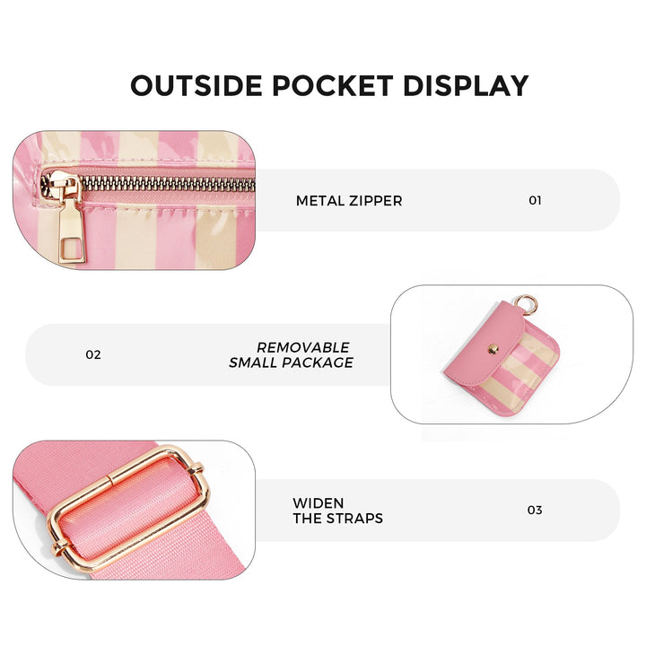Olivia & Claire Checkered Crossbody Bum Bag