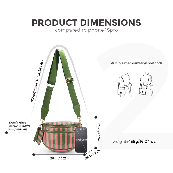 Olivia & Claire Checkered Crossbody Bum Bag