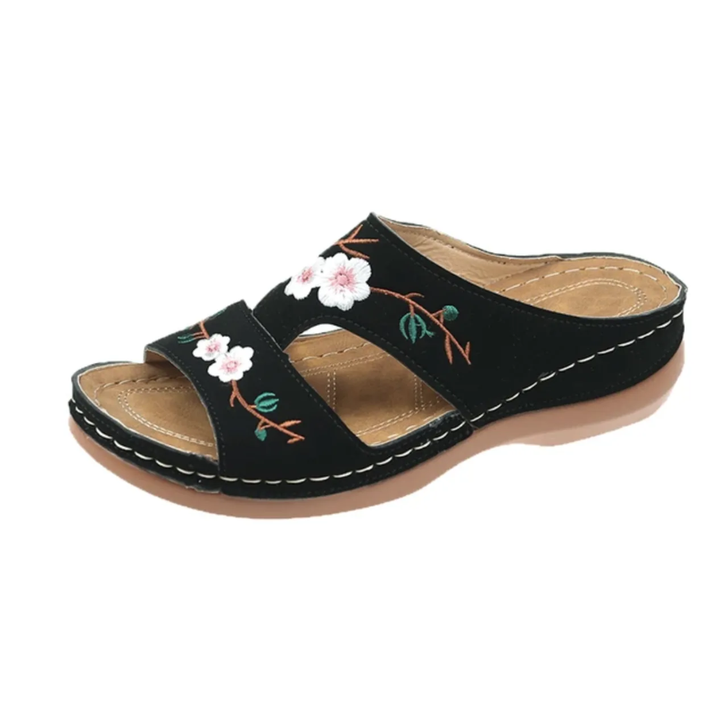 Belledina: Floral orthopaedic sandals