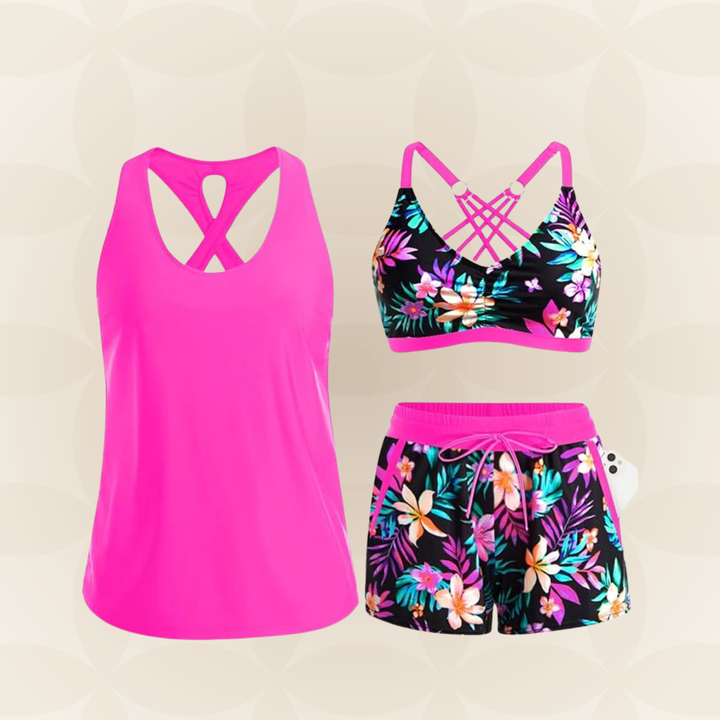 Rosalie | Swimwear Set with Drawstring Closure and Breathable Material
