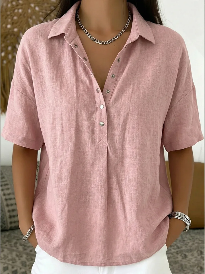 ELLA| Blouse with Collar and Button Detail (TEMPORARILY 1+1 FREE!)