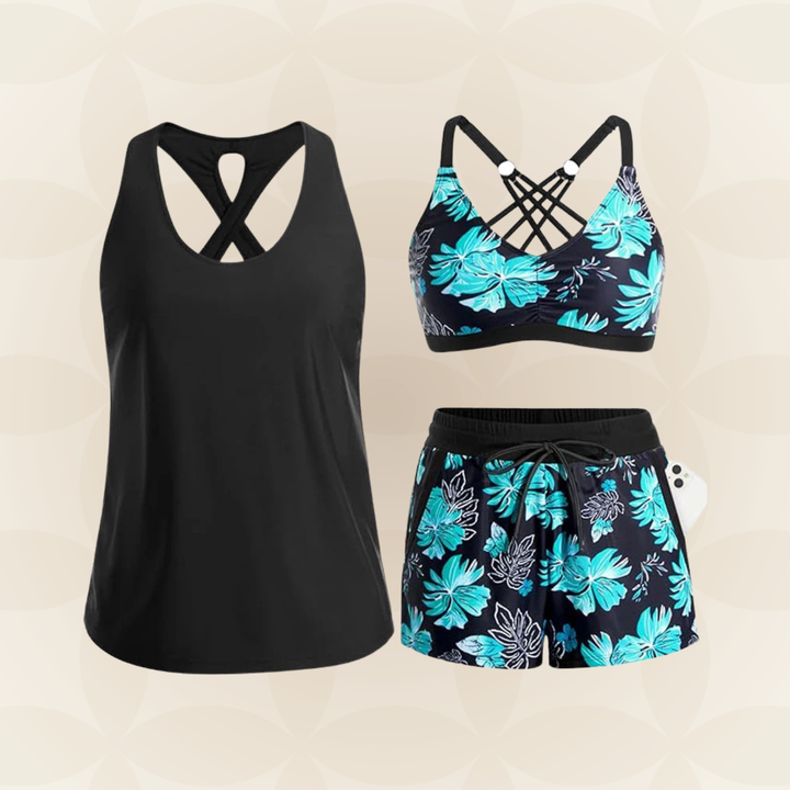 Rosalie | Swimwear Set with Drawstring Closure and Breathable Material