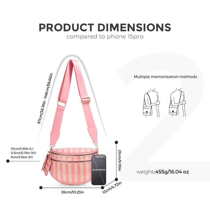 Olivia & Claire Checkered Crossbody Bum Bag