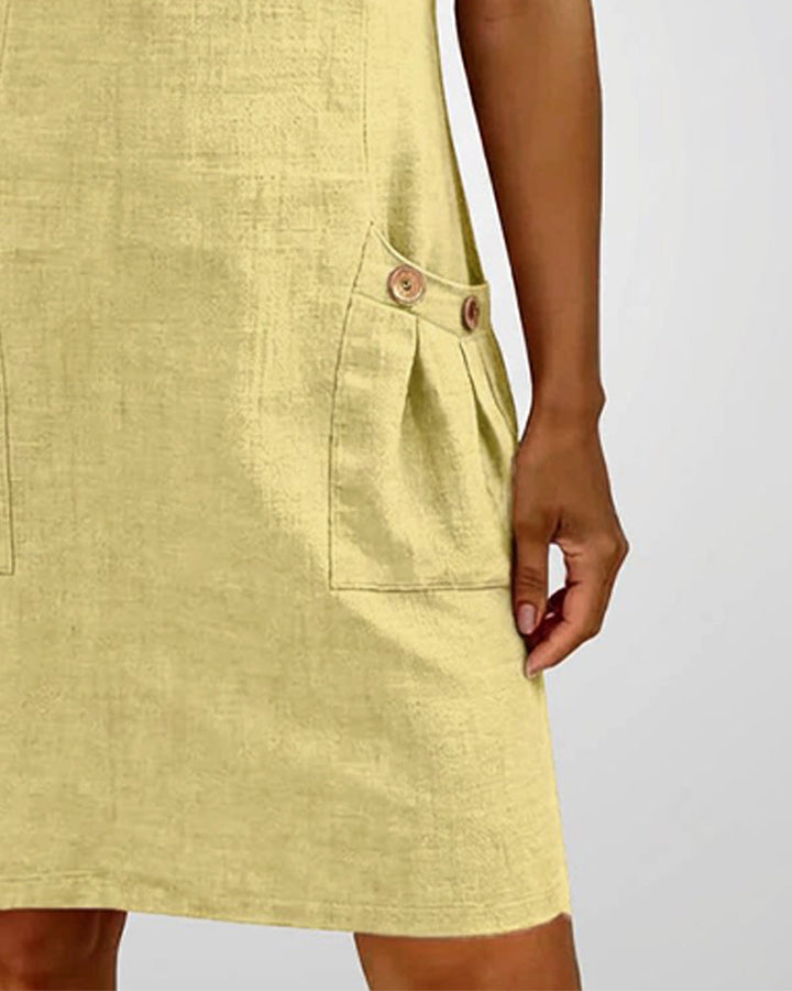 Elsa | Cotton Dress with Zipper Pocket