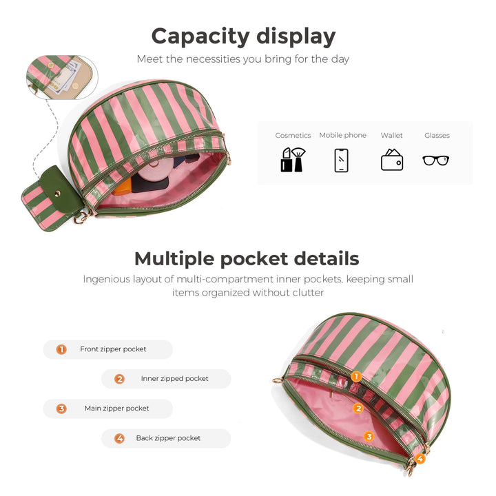 Olivia & Claire Checkered Crossbody Bum Bag