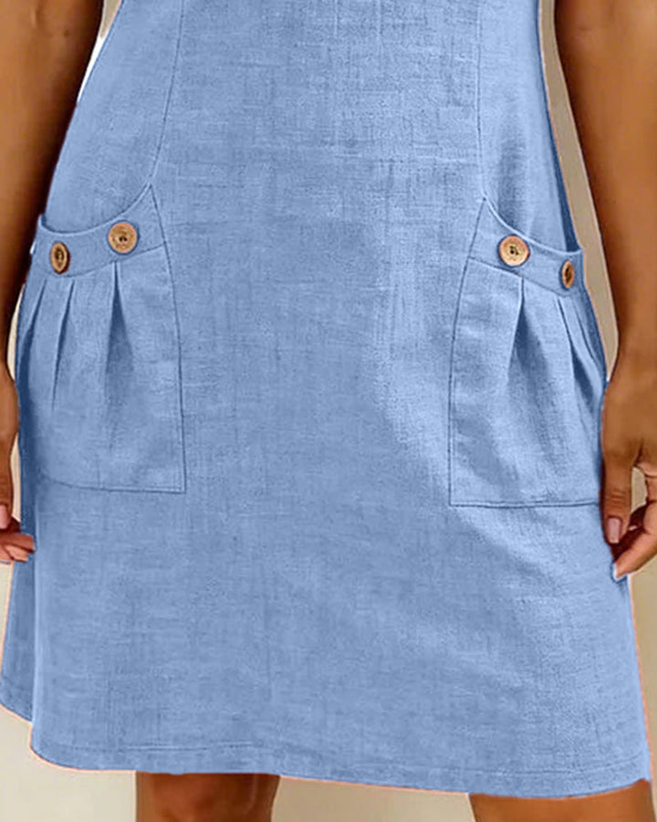 Elsa | Cotton Dress with Zipper Pocket