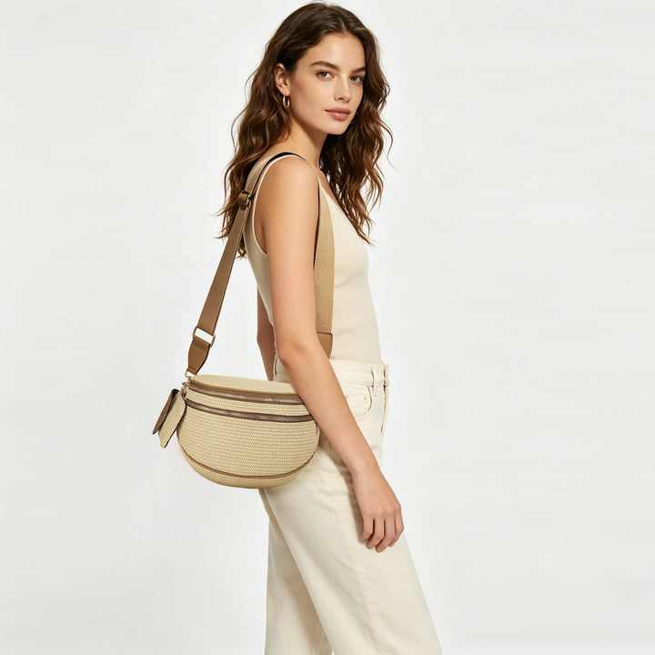 Olivia & Claire Checkered Crossbody Bum Bag