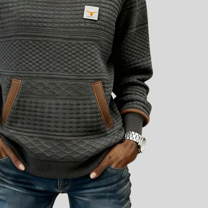 Noelle™ | Crew Neck Color Block Sweatshirt