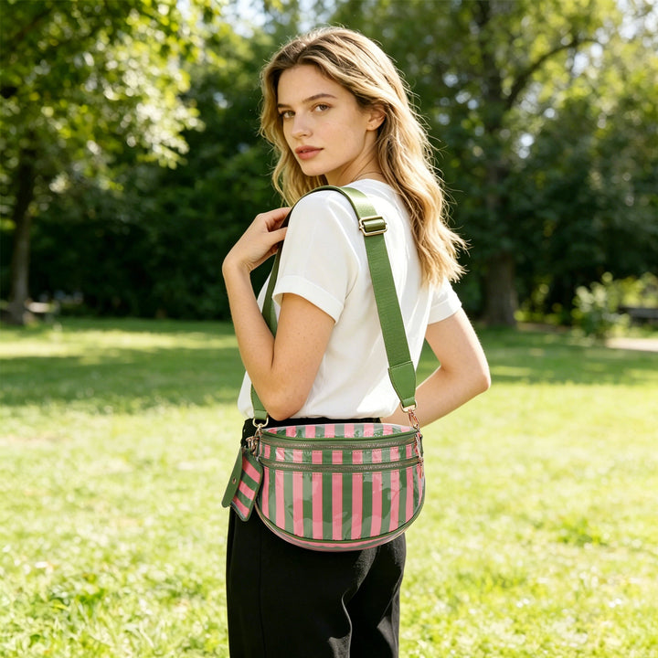 Olivia & Claire Checkered Crossbody Bum Bag