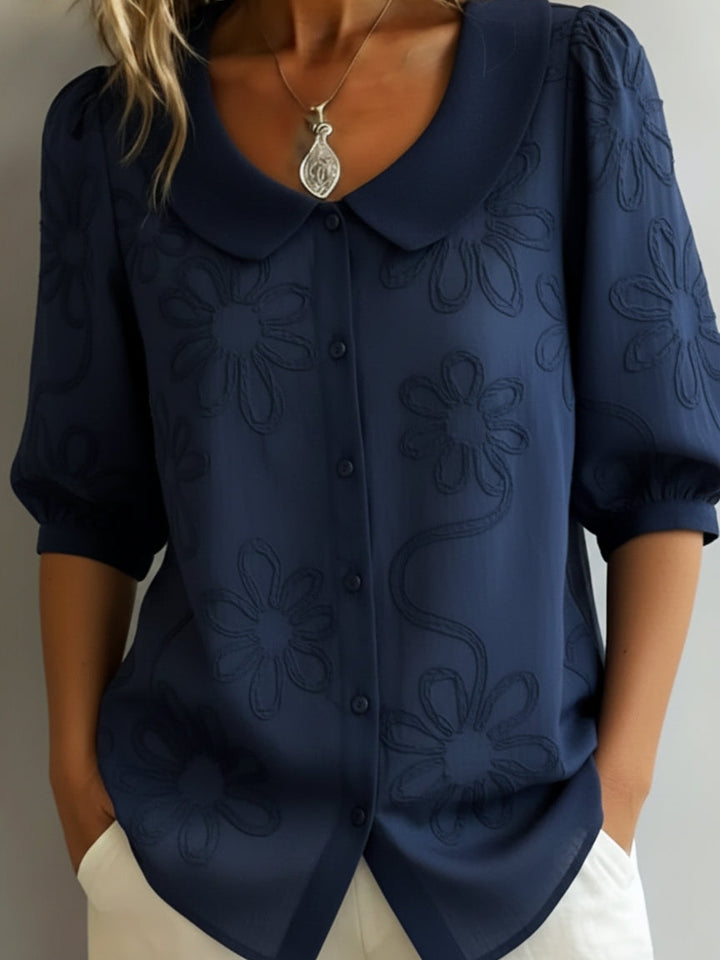 Aurélie™ — Lightweight Floral Blouse Natural Elegance