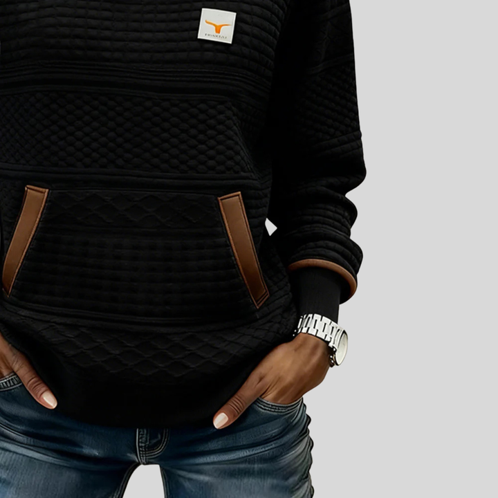Noelle™ | Crew Neck Color Block Sweatshirt