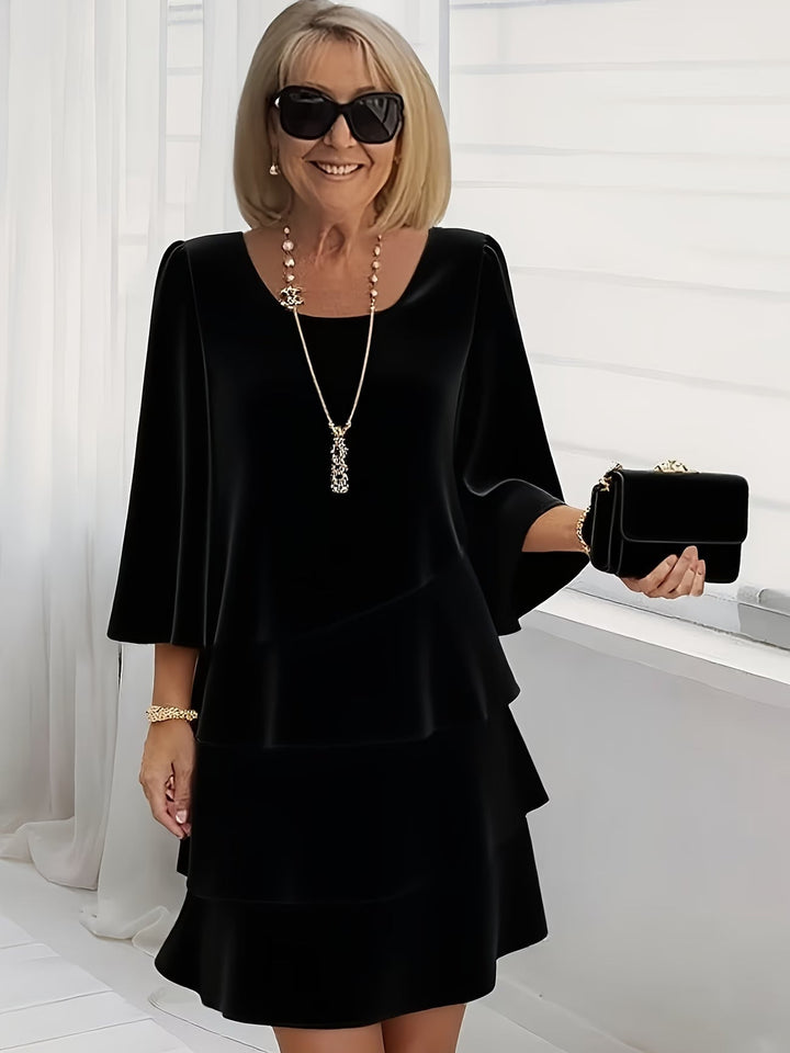 Catherine - Elegant Comfort Ruffle Dress