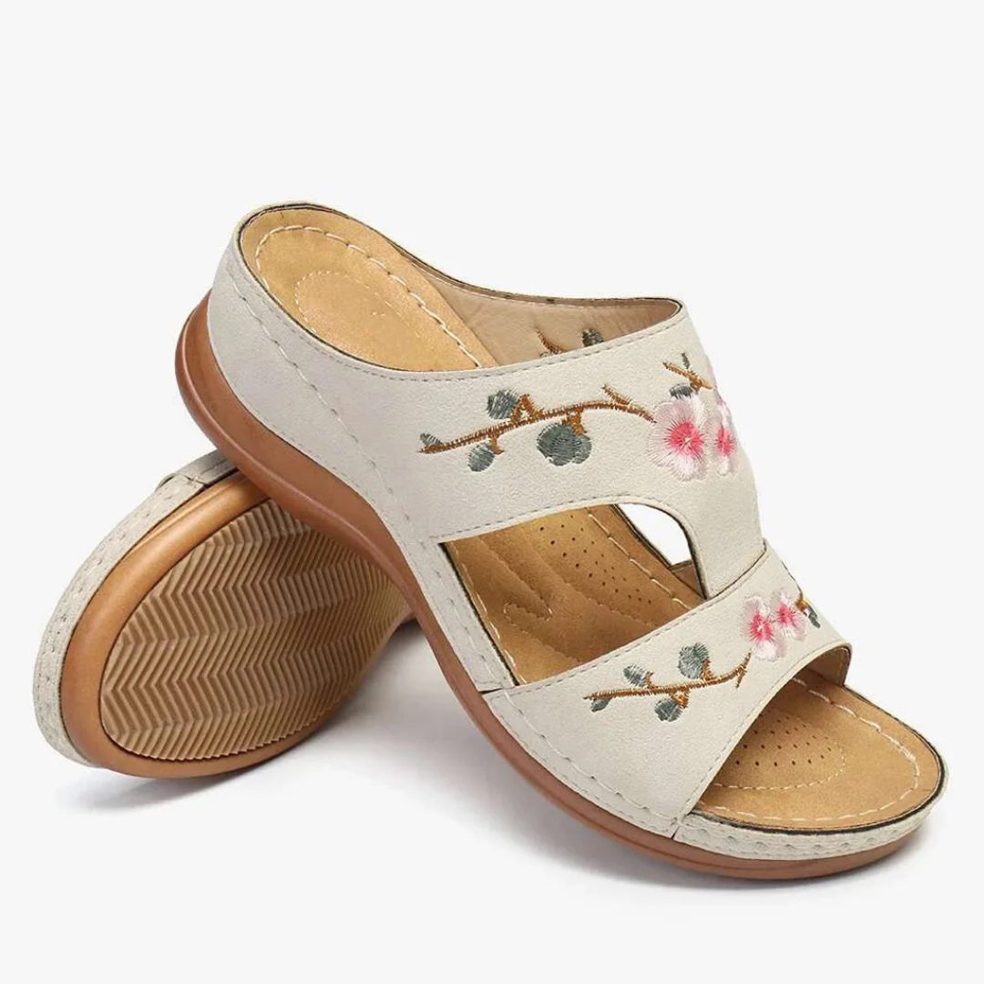 Belledina: Floral orthopaedic sandals
