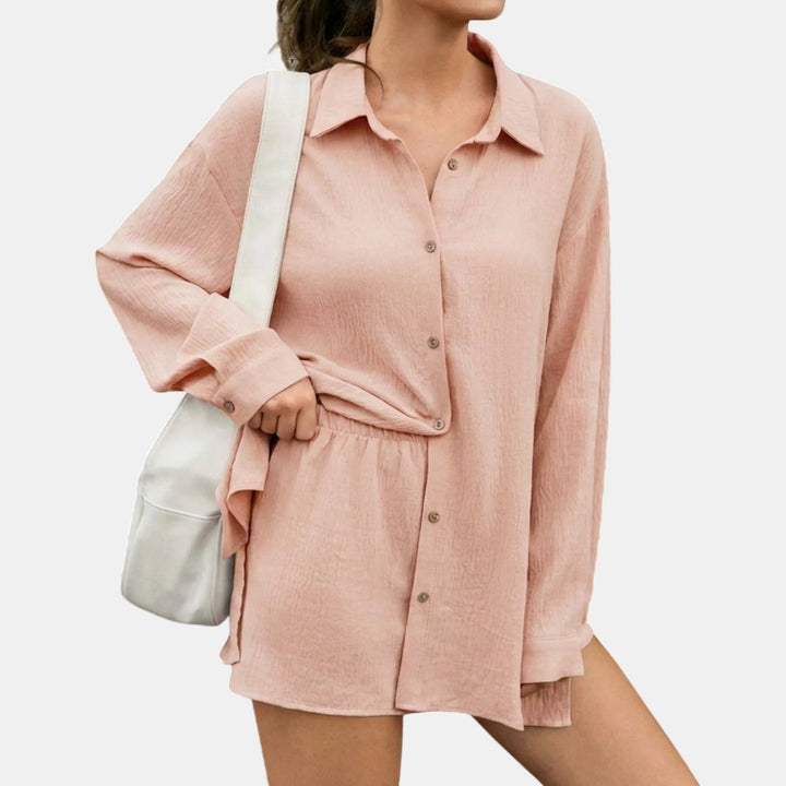 HALLEY™ – Chic High-Waisted Casual Two-Piece Set