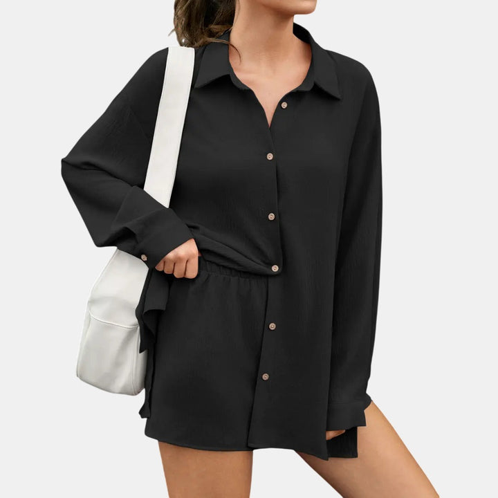 HALLEY™ – Chic High-Waisted Casual Two-Piece Set