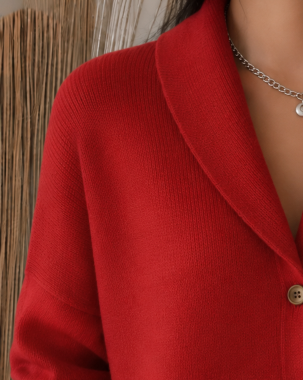 SIENNA™ - ELEGANT BUTTON COLLAR CARDIGAN
