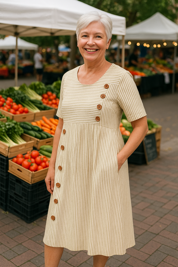 Brenna™ Striped Midi Dress
