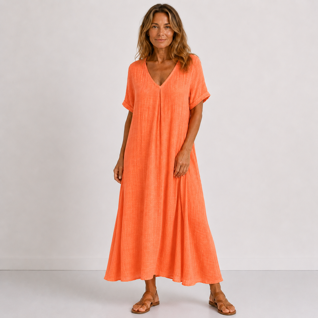 Violette - Long flowing linen dress