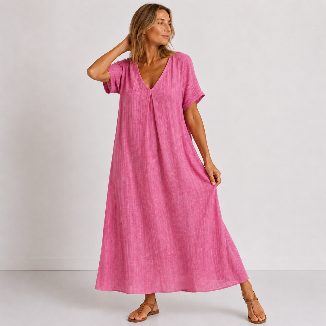 Violette - Long flowing linen dress