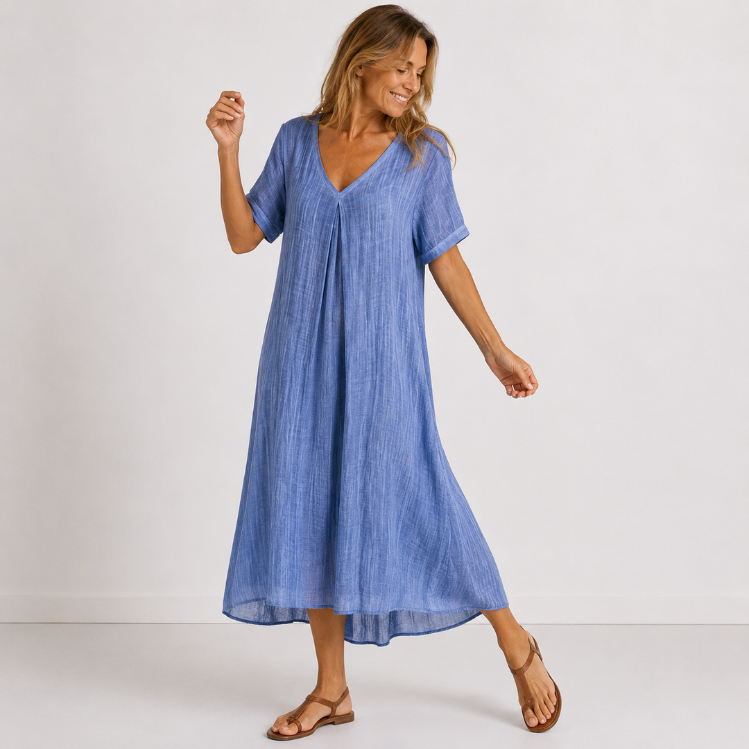 Violette - Long flowing linen dress
