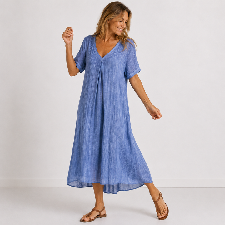 Violette - Long flowing linen dress