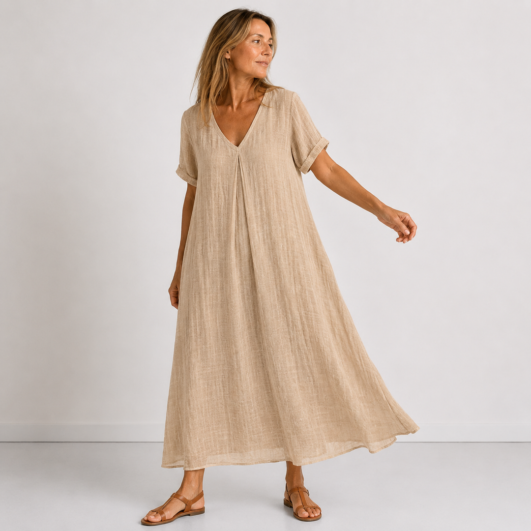 Violette - Long flowing linen dress