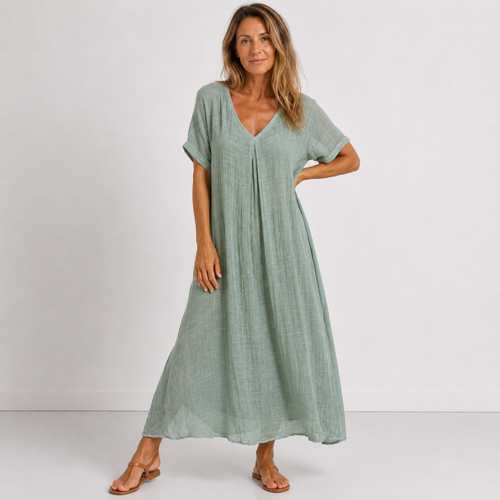 Violette - Long flowing linen dress