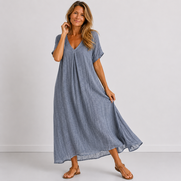 Violette - Long flowing linen dress