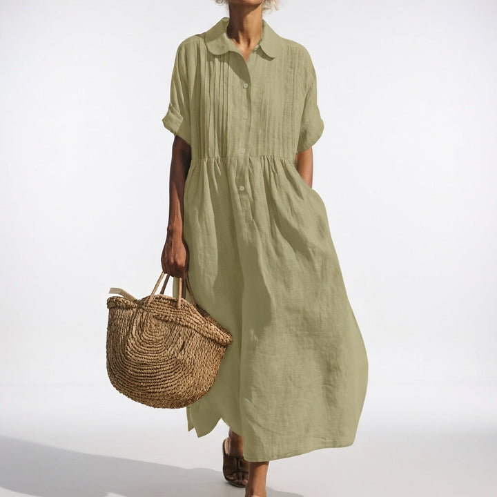 Lysandra™ — Flowing Summer Shirt Dress
