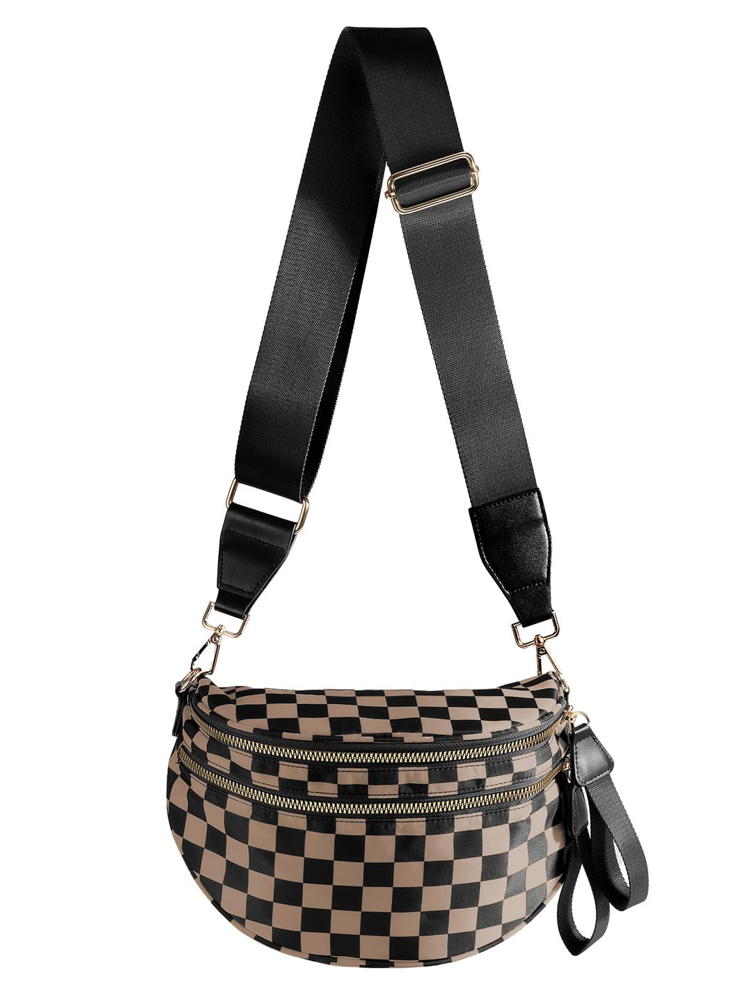 Olivia & Claire Checkered Crossbody Bum Bag