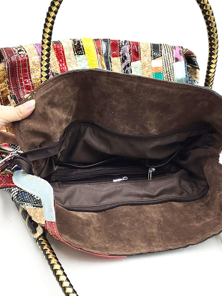Lady's Fashion Western Style Colorful Handbag